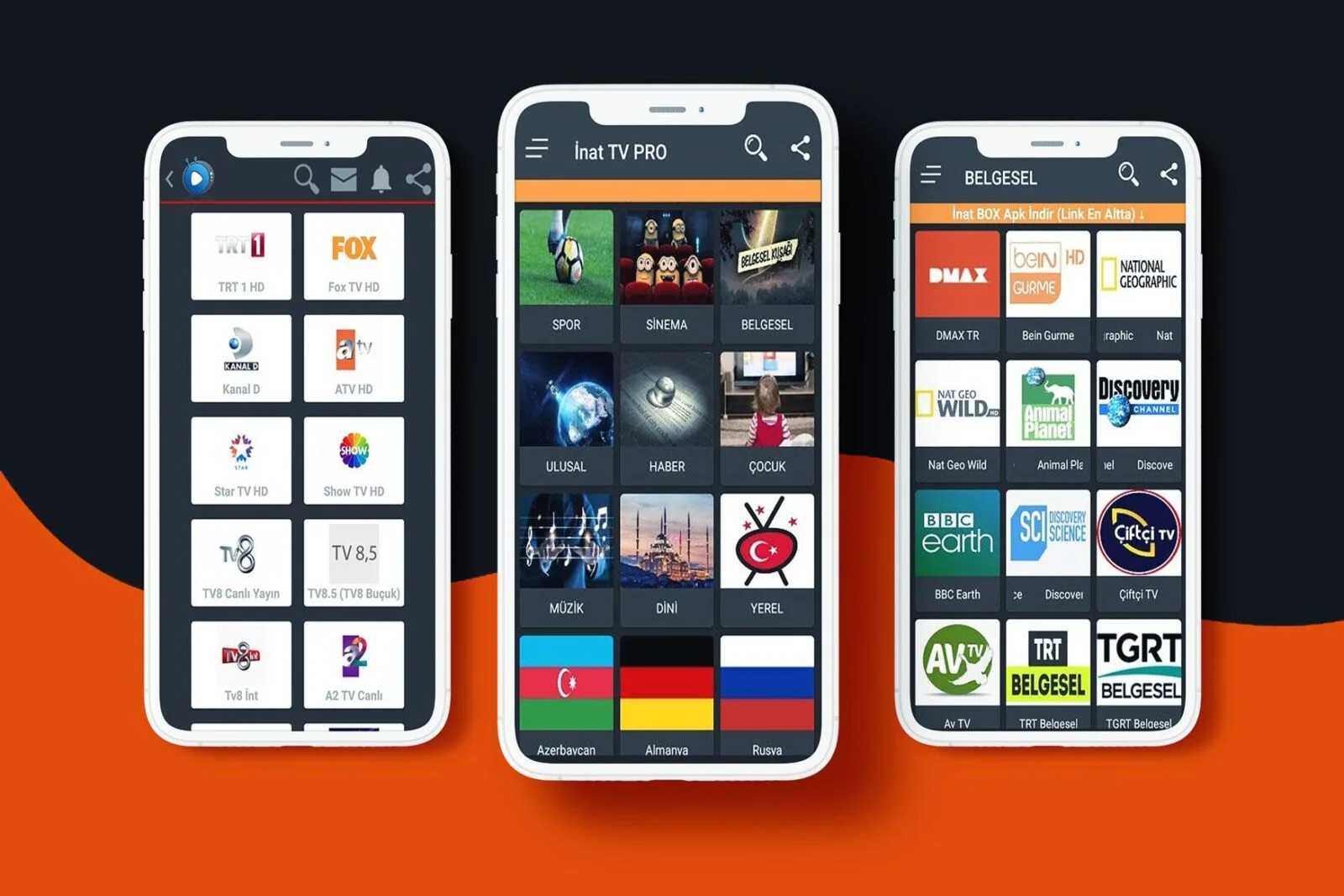 Inat Box Android TV arayuzu